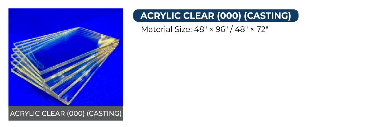 Acrylic Sheets - Machine
