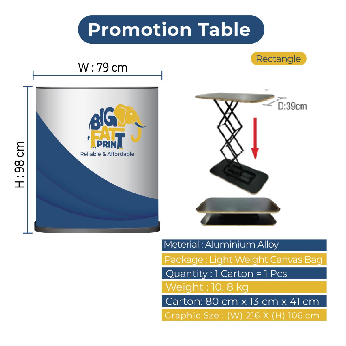 Tension Fabric Promotion Table