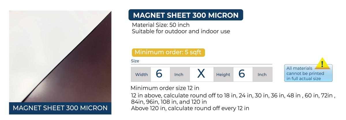 Magnet Sheet Print - Material
