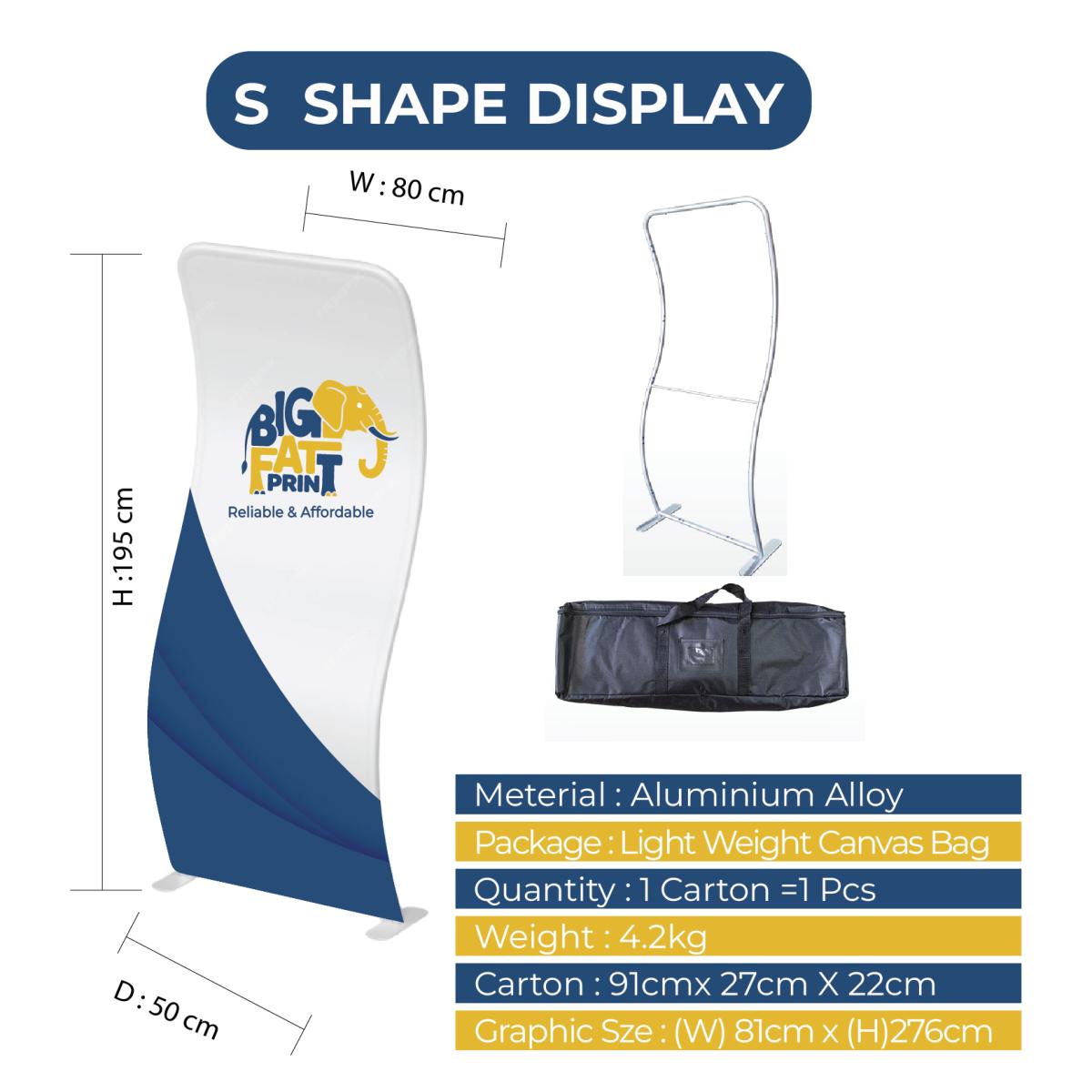 Tension Fabric S-Shape