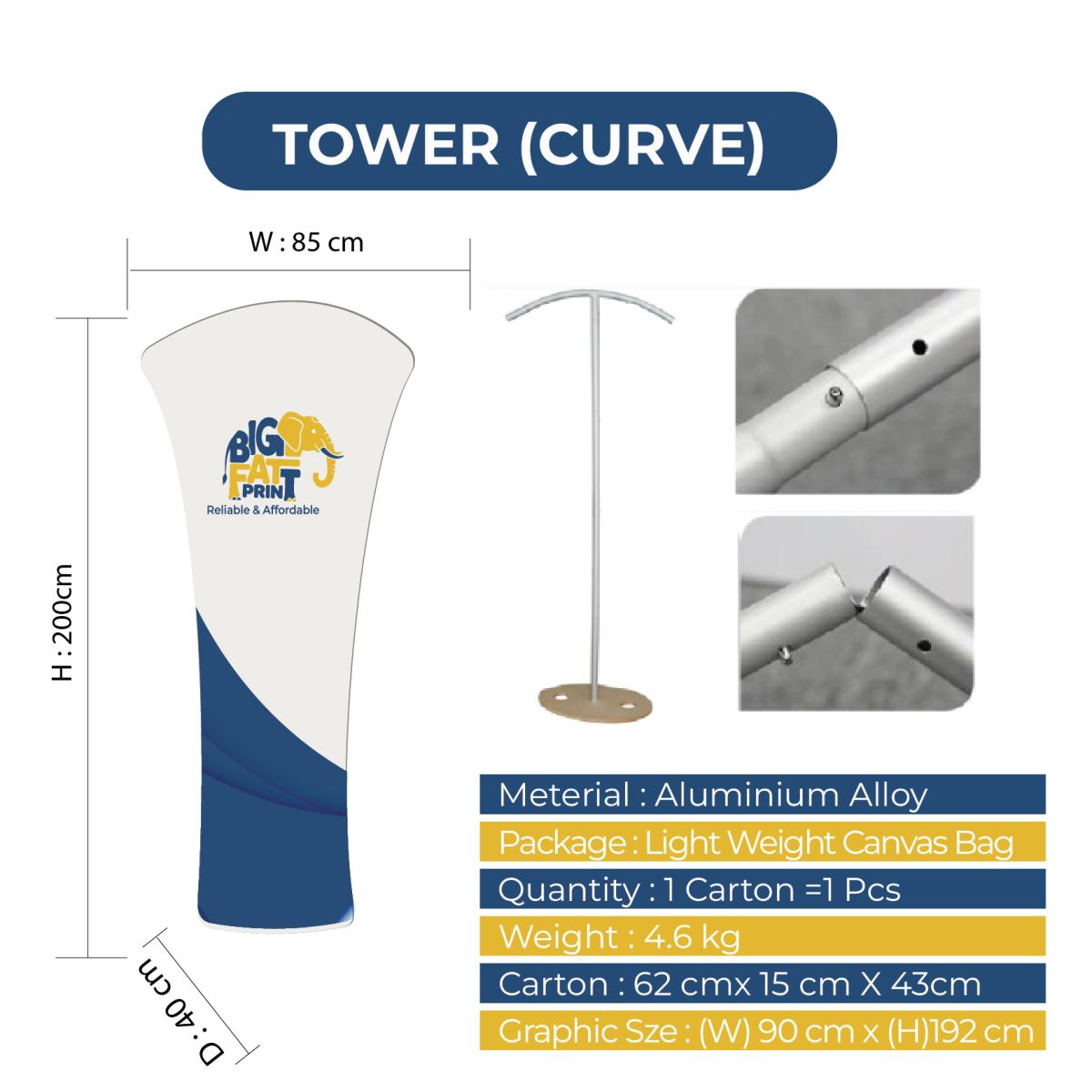 Tension Fabric Tower Curve